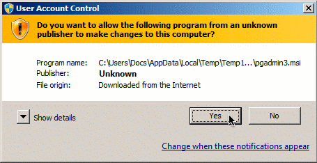 Windows 7 system modification warning dialog Windows 7 system modification warning dialog