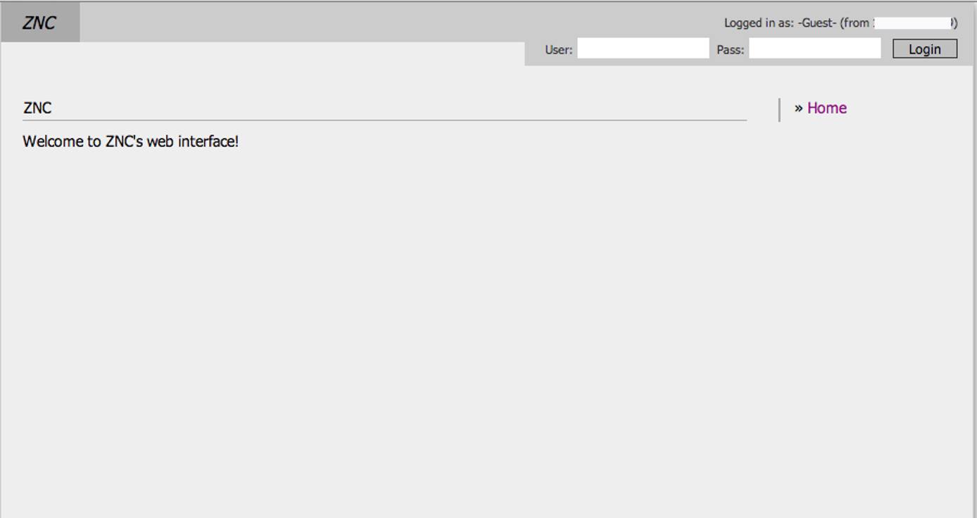 ZNC’s Web Admin