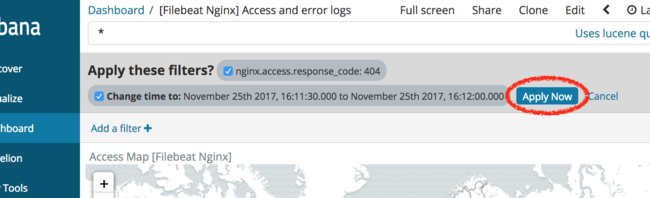 Kibana 6 Apply Filter Kibana 6 Apply Filter