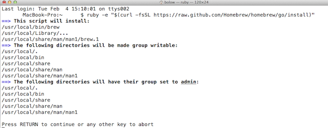 Enter the install command. Enter the install command.