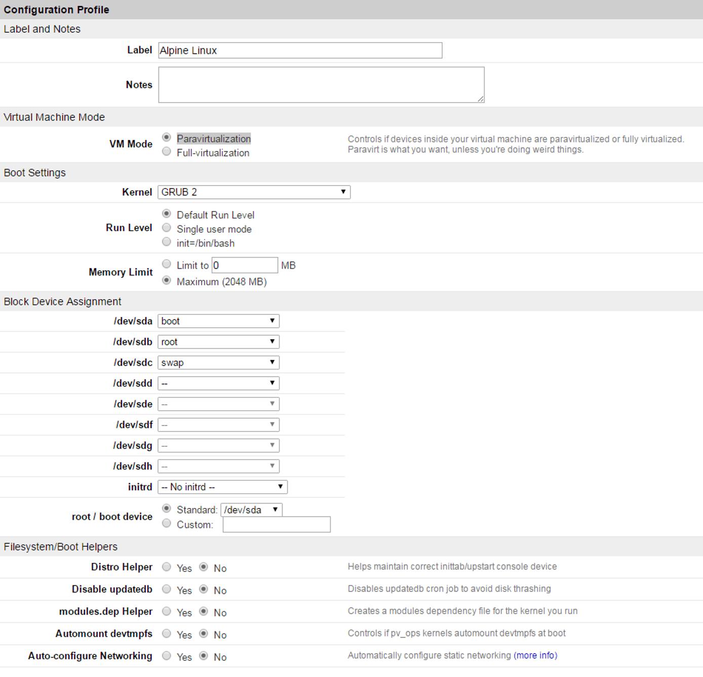 Linode Config Linode Config